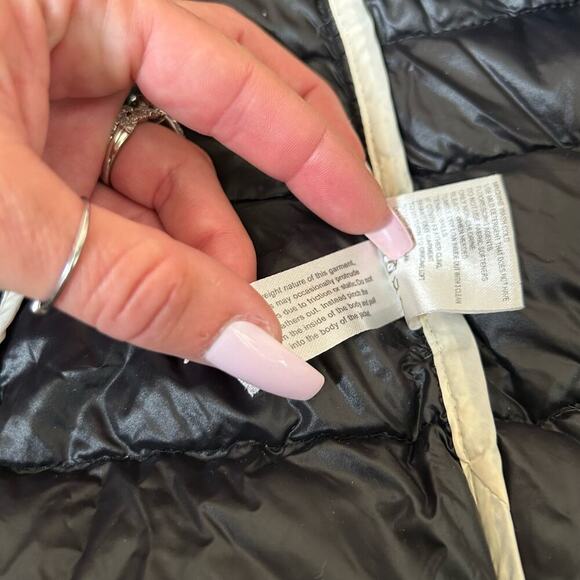 Calvin Klein Packable Lightweight Down Coat Black packable gold hardware SZ SM - Picture 9 of 11